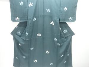 駒絽絞り花模様付け下げ小紋着物